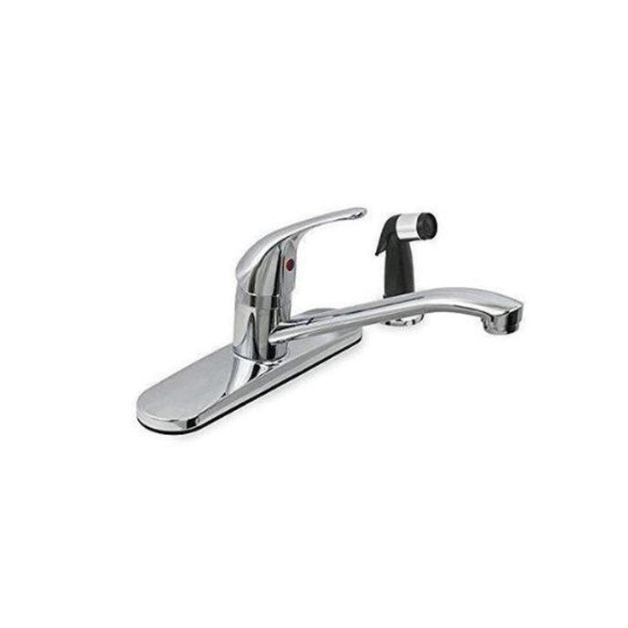 AM-9400 - 17382 Everflow Single Handle Kitchen Faucet with Sprayer - American Copper & Brass - EVERFLOW SUPPLIES INC FAUCETS