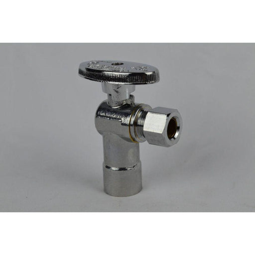 BVR19 - Ball Valve Type Stop-Chrome Angle Stop 3/8" X 1/2" Nominal - American Copper & Brass - ELITE STOPS
