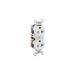CR20W - CR20-W Leviton Duplex Receptacle Outlet, Commercial Specification Grade, Indented Face, 20 Amp, 125 Volt, Side Wire, NEMA 5-20R, 2-Pole, 3-Wire, Self-Grounding - White - American Copper & Brass - LEVITON INC WIRING DEVICES