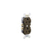 CR20 - CR20 Leviton Duplex Receptacle Outlet, Commercial Specification Grade, Indented Face, 20 Amp, 125 Volt, Side Wire, NEMA 5-20R, 2-Pole, 3-Wire, Self-Grounding - Brown - American Copper & Brass - LEVITON INC WIRING DEVICES