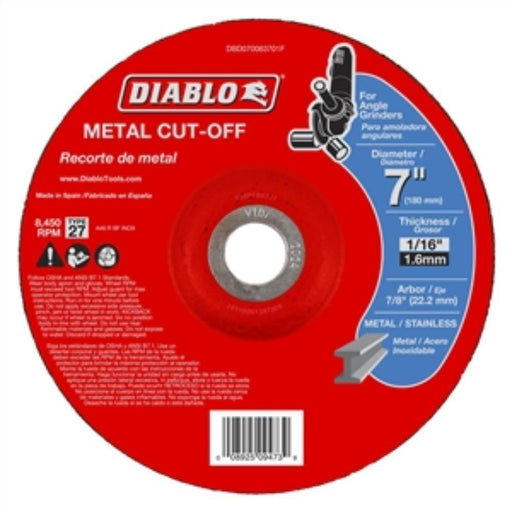 DBD070063701F - DIABLO 7" X 7/8" CIRCULAR SAW BLADE - American Copper & Brass - ORGILL INC TOOLS