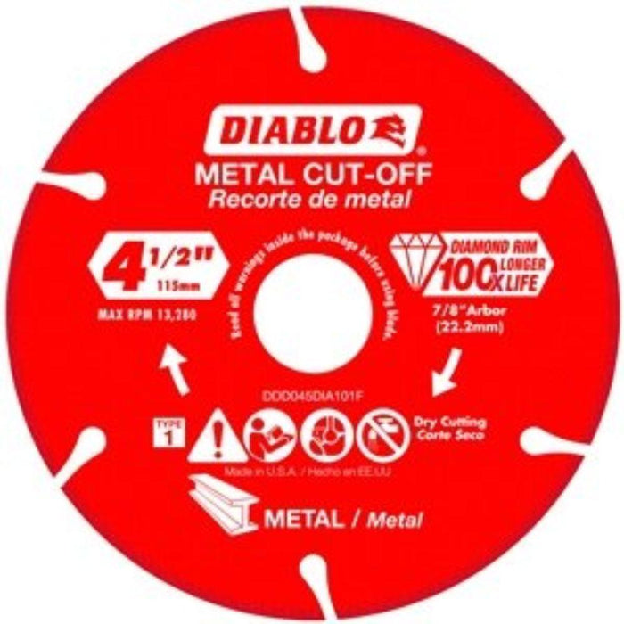 DDD045DIA101F - DIABLO 4-1/2" CUT OFF BLADE - American Copper & Brass - ORGILL INC TOOLS