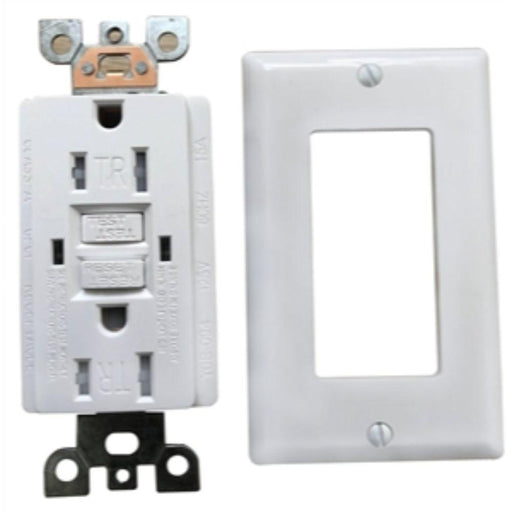 GFTR15WHT - GENMAX 15A WHITE TAMPER RESISTANT GFCI RECEPTACLE WHITE - American Copper & Brass - ORGILL INC WIRING DEVICES