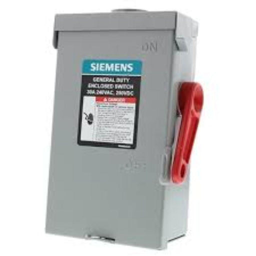 GNF321A Siemens Enclosed Safety Switch, 3P 3W 30A 240V