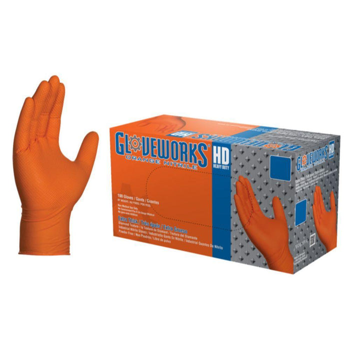 GWON46100L - HEAVY DUTY ORANGE NITRILE GLOVE - American Copper & Brass - ORGILL INC Inventory Blowout