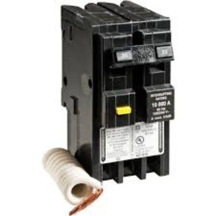 HOM220GFI - Square D Homeline Miniature Circuit Breaker, 120/240V, 20 A, 2 Pole - American Copper & Brass - ORGILL INC TRANSFORMERS