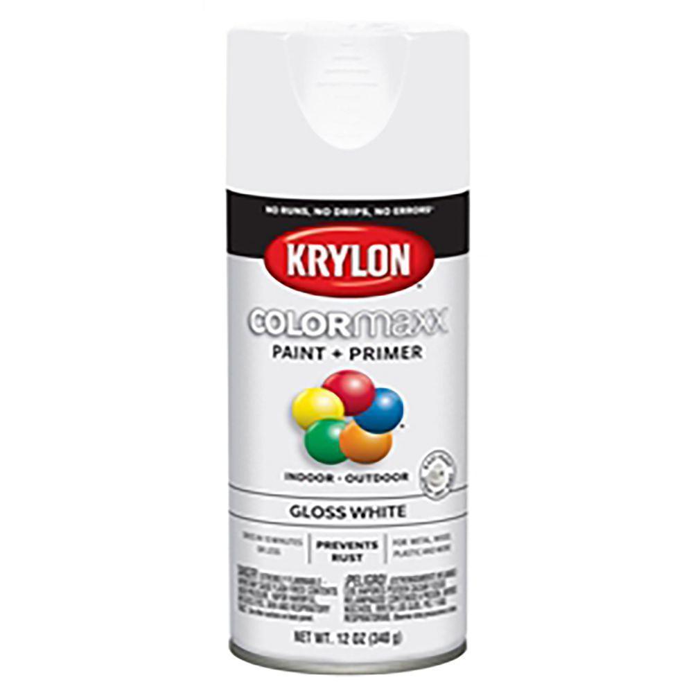 KRYLON GLOSS WHITE SPRAY PAINT 12 OZ. — American Copper & Brass