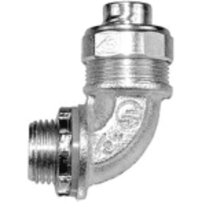 LT90100 - 1" 90 DEGREE REUSEABLE STEEL ELBOW LIQUIDTITE CONNECTOR - American Copper & Brass - AMERICAN FITTINGS CORP CONDUIT FITTINGS