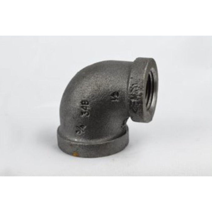 MD-100KF - 3/4" X 1/2" DOMESTIC BLACK MALLEABLE IRON REDUCING 90 ELBOW USA - American Copper & Brass - ASC ENGINEERED SOLUTIONS LLC DOMESTIC MALLEABLE
