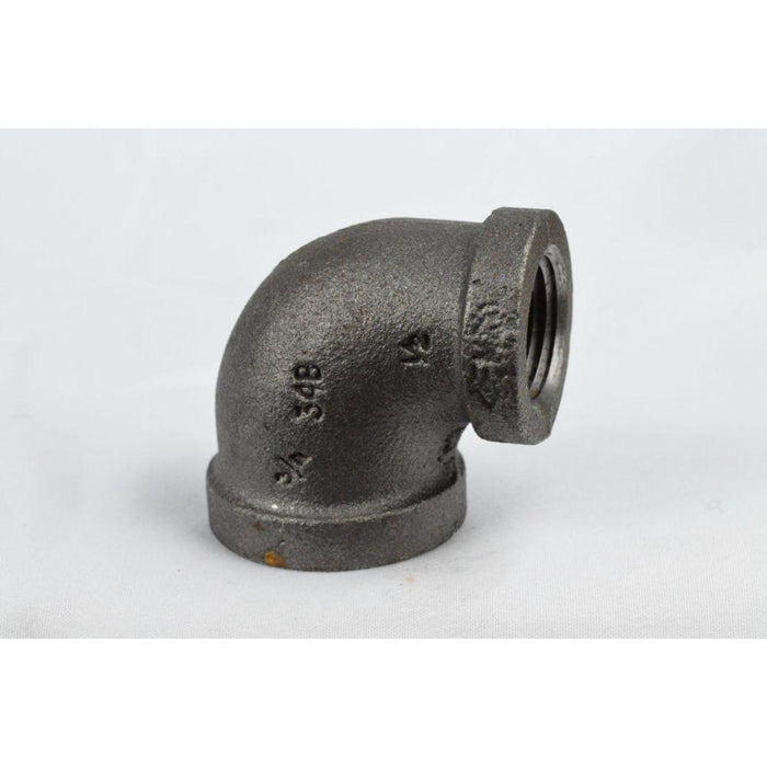 1" X 3/4" DOMESTIC BLACK MALLEABLE IRON REDUCING 90 ELBOW-USA