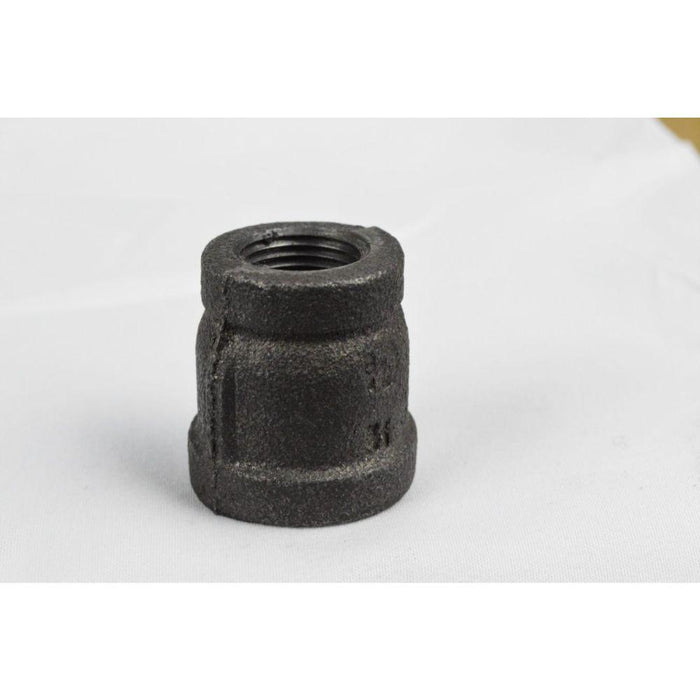 1-1/2" X 3/4" DOMESTIC BLACK MALLEABLE IRON REDUCING COUPLING-USA