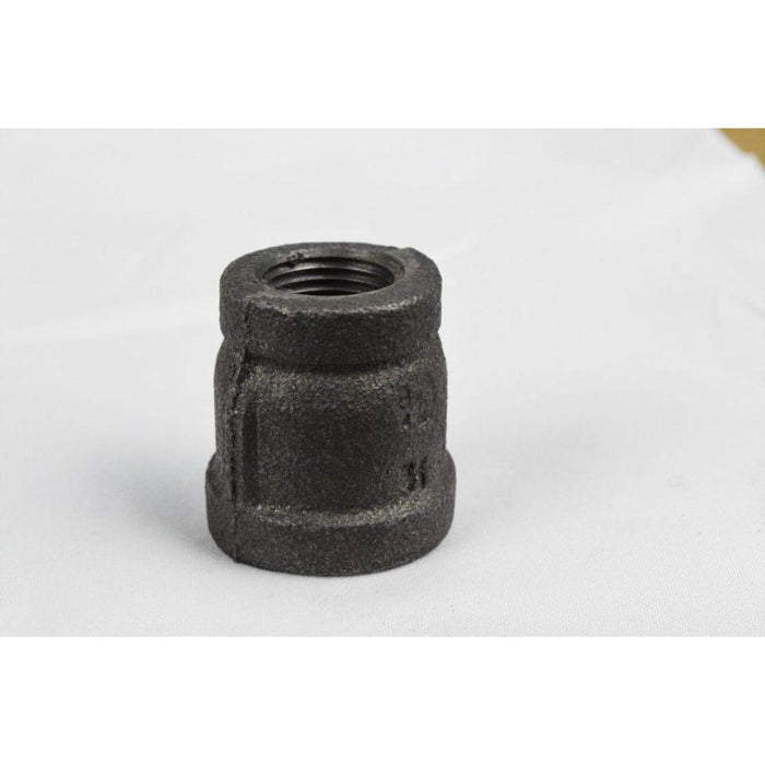 2" X 1-1/2" DOMESTIC BLACK MALLEABLE IRON REDUCING COUPLING-USA
