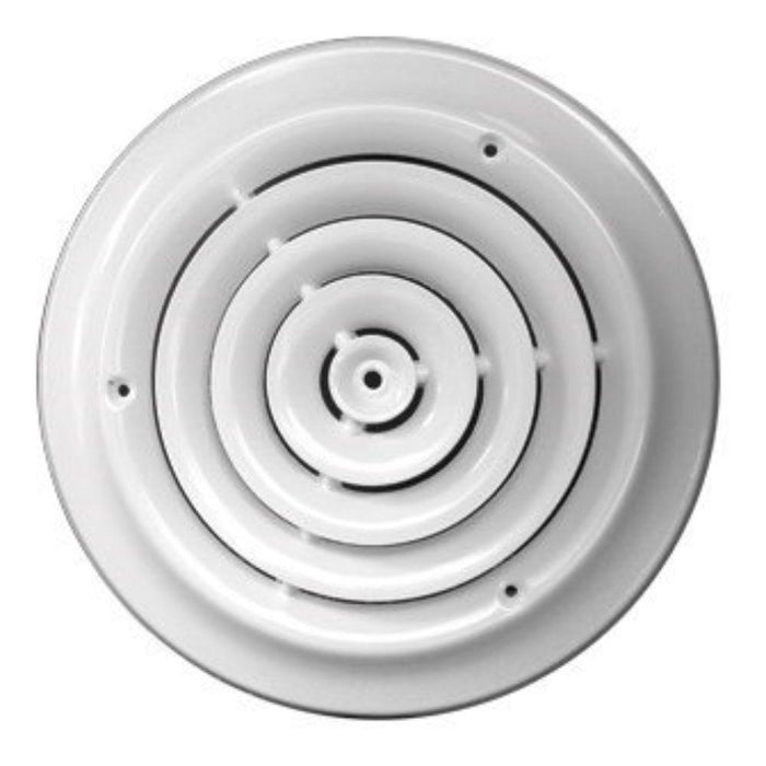 MFCD6RW - MFCD6RW METAL-FAB Round White Ceiling Diffuser, 6" - American Copper & Brass - METAL FAB INC DUCTWORK- B VENT