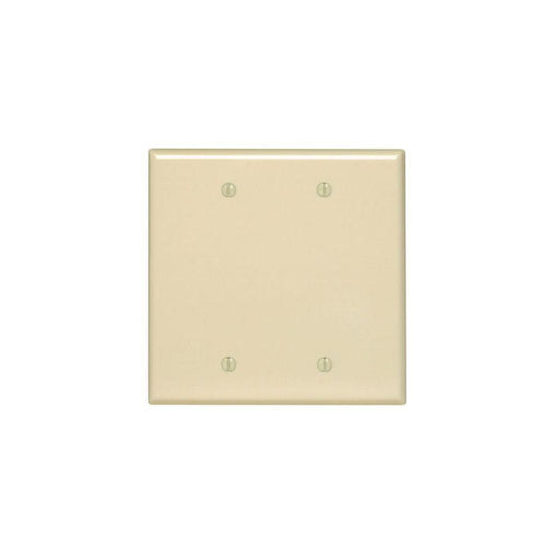 PJ23-I - PJ23-I Leviton 2-Gang No Device Blank Wallplate, Midway Size, Thermoplastic Nylon, Box Mount - Ivory - American Copper & Brass - LEVITON INC ELECTRICAL BOXES AND COVERS