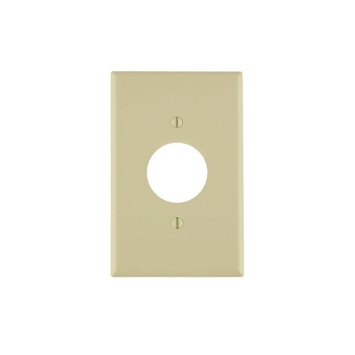 PJ7-I - PJ7-I Leviton 1-Gang Single 1.406 Inch Hole Device Receptacle Wallplate, Midway Size, Thermoplastic Nylon, Device Mount - Ivory - American Copper & Brass - LEVITON INC ELECTRICAL BOXES AND COVERS