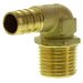 PXE44BT - PXML3434-NL Everflow 3/4" BARB X 3/4" MPT Brass Transition Elbow - American Copper & Brass - EVERFLOW SUPPLIES INC PEX FITTINGS