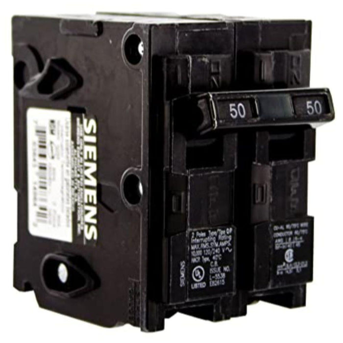 Q250 Q250 Siemens 50A 2P Breaker, 120/240V 10K QP10 KAIC — American Copper ...