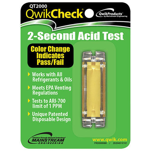 QT2000 - QWIKCHECK 2-SECOND ACID TEST KIT - American Copper & Brass - MAINSTREAM ENG CORP CONTROL BOARDS MOTORS