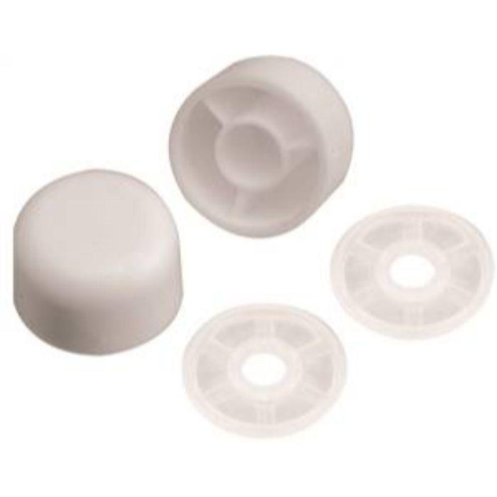 Tbc Rivet Cap TOILET BOLT CAPS WHITE — American Copper & Brass