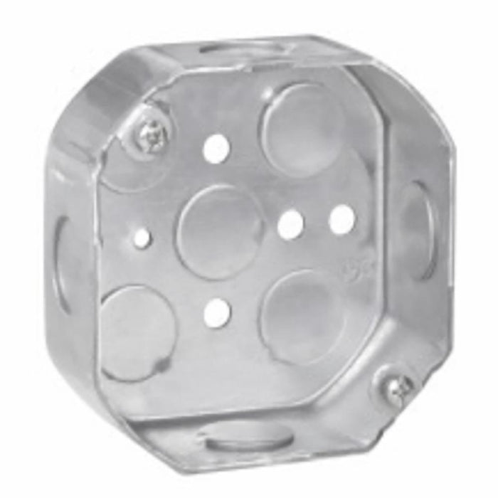 TP274 - TP274 Eaton Crouse-Hinds Octagon Outlet Box, (5) 1/2", 4", Conduit (No Clamps), 1-1/2", Steel, (4) 1/2", Fixture rated, 15.5 Cubic Inch Capacity - American Copper & Brass - CROUSE-HINDS ELECTRICAL BOXES AND COVERS