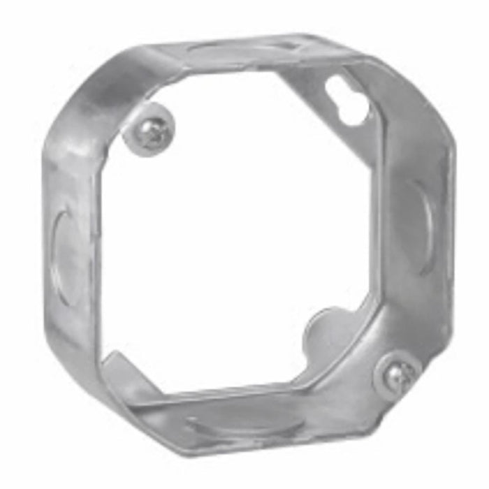 TP286 Eaton Crouse-Hinds Octagon Outlet Box, (3) 1/2", (2) 3/4", 4", Conduit (No Clamps), 1-1/2", Steel, (2) 1/2", (2) 3/4", Fixture Rated, Extension Ring, 15.5 Cubic Inch Capacity