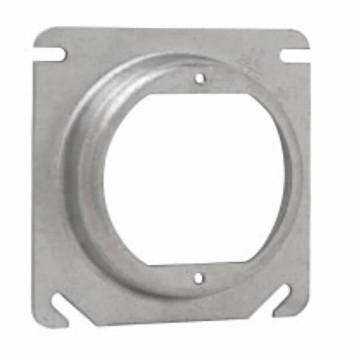 TP476 Eaton Crouse-Hinds Square Cover, 4", Steel, Raised 1/2", Open with Ears 2-3/4", 4.0 Cubic Inch Capacity