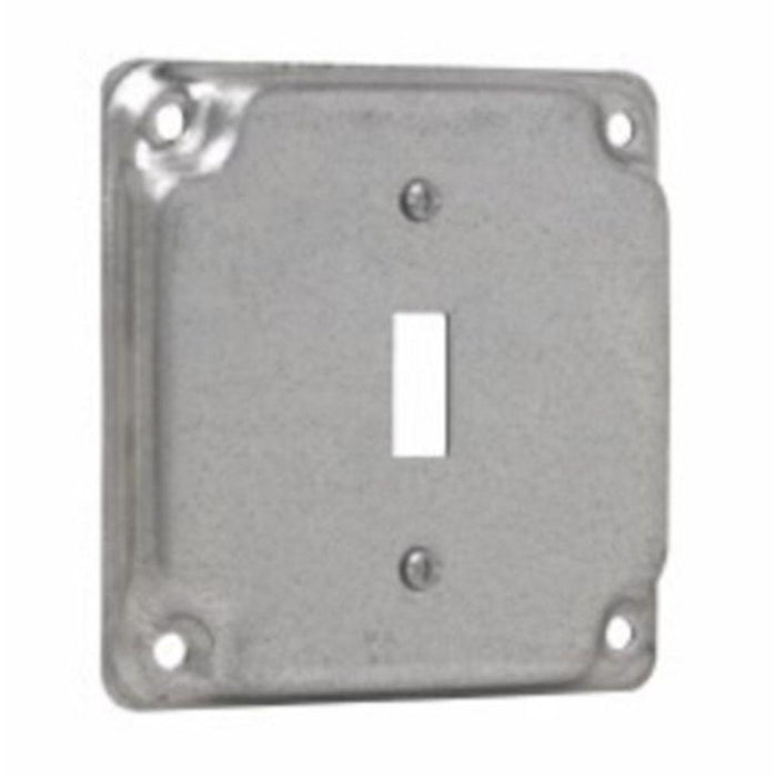 TP512 - TP512 Eaton Crouse-Hinds Square Surface Cover, 4", Raised Surface, Steel, For one toggle switch, 5.5 Cubic Inch Capacity - American Copper & Brass - CROUSE-HINDS ELECTRICAL BOXES AND COVERS