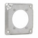 TP518 - TP518 Eaton Crouse-Hinds Square Surface Cover, 4", Raised Surface, Steel, For one 30-50 amp receptacle 2-9/64" diameter, 5.5 Cubic Inch Capacity - American Copper & Brass - CROUSE-HINDS ELECTRICAL BOXES AND COVERS