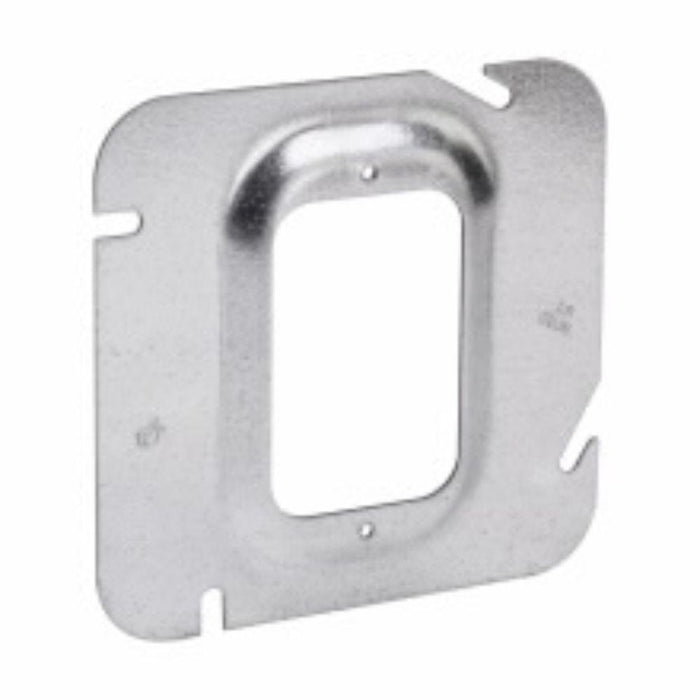 TP576 Eaton Crouse-Hinds Square Cover, 4-11/16", Natural, Raised Surface, One Device, Steel, 1/2" Raised, 3.3 Cubic Inch Capacity