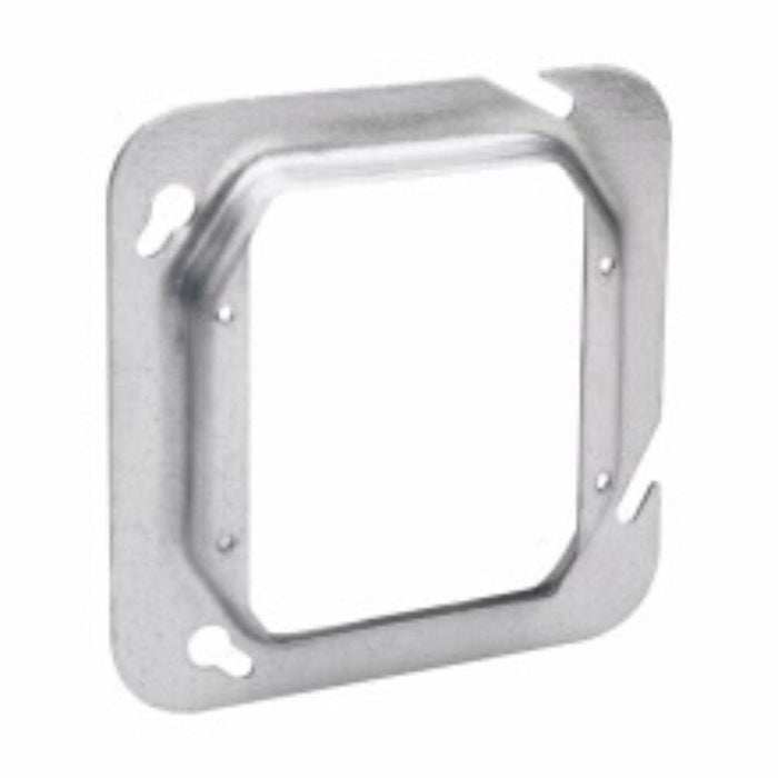 TP587 Eaton Crouse-Hinds Square Cover, 4-11/16", Natural, Raised Surface, Two Device, Steel, 5/8" Raised, 8.0 Cubic Inch Capacity