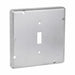 TP720 - TP720 Eaton Crouse-Hinds Square Surface Cover, 4-11/16", Raised Surface, Steel, For one toggle switch, 9.0 Cubic Inch Capacity - American Copper & Brass - CROUSE-HINDS ELECTRICAL BOXES AND COVERS
