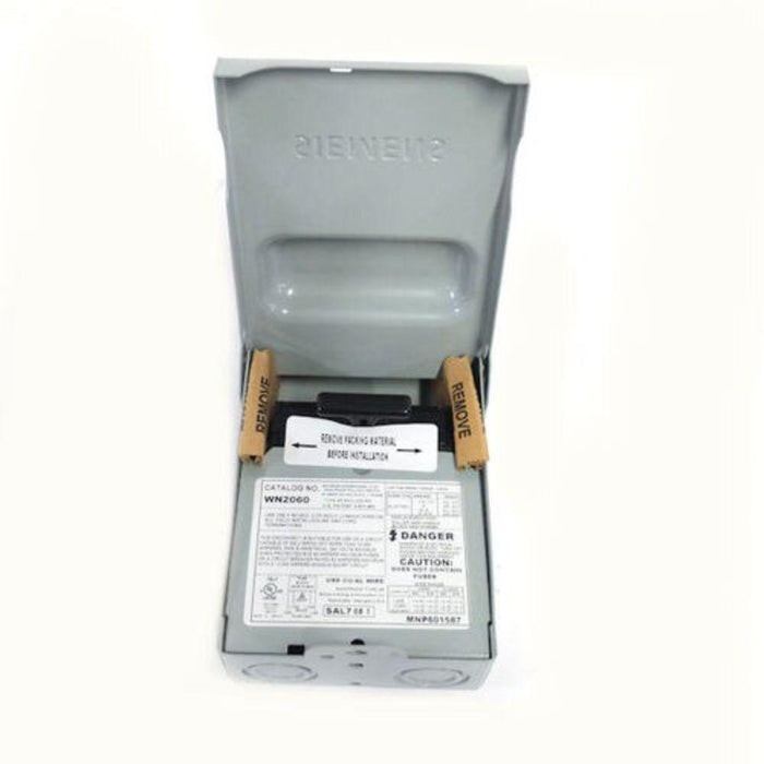 WN2060 - WN2060 Siemens AC Disc 60A Non-Fused 240V, 10HP - American Copper & Brass - SIEMENS089 POWER DISTRIBUTION AND ACCESSORIES