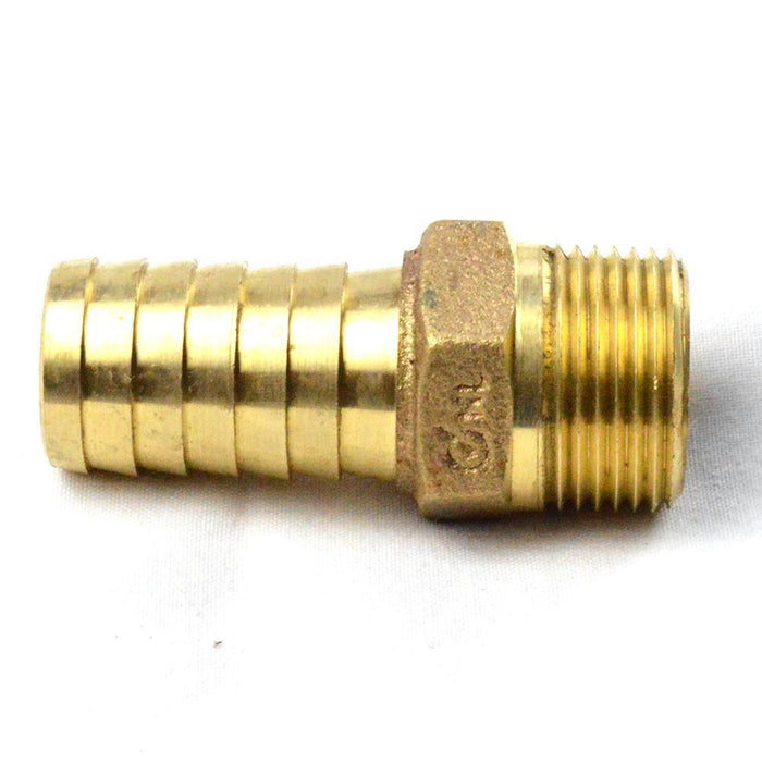 WW312-004 - 72092 A.Y. McDonald 3/4" Barb X 3/4" MIP Bronze Insert Adapter, No Lead - American Copper & Brass - A Y MCDONALD MFG CO BRASS FITTINGS
