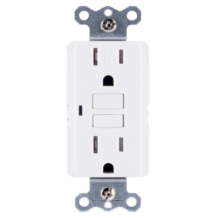X7599I - GFTR1-I Leviton 15 Amp Receptacle, Tamper Resistant - Ivory - American Copper & Brass - LEVITON INC WIRING DEVICES
