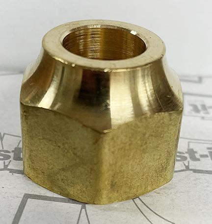 ARNI4F - 1/2" OD Import Brass Forged Flare Nut - Heavy - American Copper & Brass - MAYANK000 Inventory Blowout