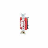 1223-2W Leviton 20 Amp, 120/277 Volt, Toggle 3-Way AC Quiet Switch, Extra Heavy Duty Spec Grade, Self Grounding, Back & Side Wired - White