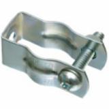2000A - 1/2" #0 TRADE SIZE, PLATED STEEL PIPE HANGER WITH NUT AND BOLT, PIPE SIZE 1/2" EMT AND 3/8" RIGID - American Copper & Brass - AMERICAN FITTINGS CORP CONDUIT FITTINGS