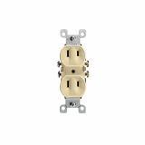 223I - 223I Leviton 15 Amp, 125 Volt, NEMA 1-15R, 2P, 2W, With Ears Duplex Receptacle - Ivory - American Copper & Brass - LEVITON INC WIRING DEVICES