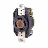 2711 Leviton Locking Plug, 30 Amp, 125/250 Volt, Industrial Grade - Black & White