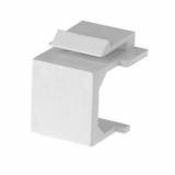 41084-BWB - BLANK KEYSTONE SNAP-IN INSERT, UL - WHITE - American Copper & Brass - STRUCTURED CABLE PRODUCT DATACOM