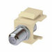 41084-FIF - F TYPE BULKHEAD MODULE 1 GHz F-CONNECTOR - KEYSTONE SNAP-IN INSERT, FEMALE-FEMALE, NICKEL PLATED, UL - IVORY - American Copper & Brass - STRUCTURED CABLE PRODUCT DATACOM