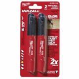 MILWAUKEE 2 PACK MEDIUM POINT BLACK MARKERS