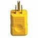 5259VY - 5259VY Leviton 15 Amp, 125 Volt, NEMA 5-15R, 2P, 3W, Connector, Straight Blade, Industrial Grade, Grounding, Python - Yellow - American Copper & Brass - LEVITON INC WIRING DEVICES