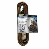 603 - 16 AWG 15' BROWN JACKET EXTENSION CORD - American Copper & Brass - ORGILL INC ELECTRICAL CORDS