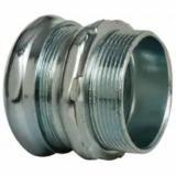 6523-21 Eaton Crouse-Hinds 1" EMT Compression Connector, EMT, Straight, Non-insulated, Steel, Threadless