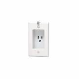 688W - 688W Leviton 1-Gang Single Recessed Receptacle, 15 A, 125 Volt, 2-Pole, 3-Wire, NEMA 5-15R, Residential Grade with Clock Hanger Hook - White - American Copper & Brass - LEVITON INC WIRING DEVICES