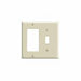 80405I - 80405-I Leviton 2-Gang 1-Toggle 1-Decora/GFCI Device Combination Wallplate, Standard Size, Thermoset, Device Mount - Ivory - American Copper & Brass - LEVITON INC ELECTRICAL BOXES AND COVERS