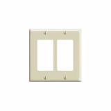 80409I - 80409-I Leviton 2-Gang Decora/GFCI Device Decora Wallplate/Faceplate, Standard Size, Thermoset, Device Mount - Ivory - American Copper & Brass - LEVITON INC ELECTRICAL BOXES AND COVERS