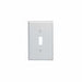 80503W - 80503-W Leviton 1-Gang Duplex Device Receptacle Wallplate, Midway Size, Thermoset, Device Mount - White - American Copper & Brass - LEVITON INC ELECTRICAL BOXES AND COVERS