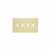 80512I - 80512-I Leviton 4-Gang Toggle Device Switch Wallplate, Midway Size, Thermoset, Device Mount - Ivory - American Copper & Brass - LEVITON INC ELECTRICAL BOXES AND COVERS